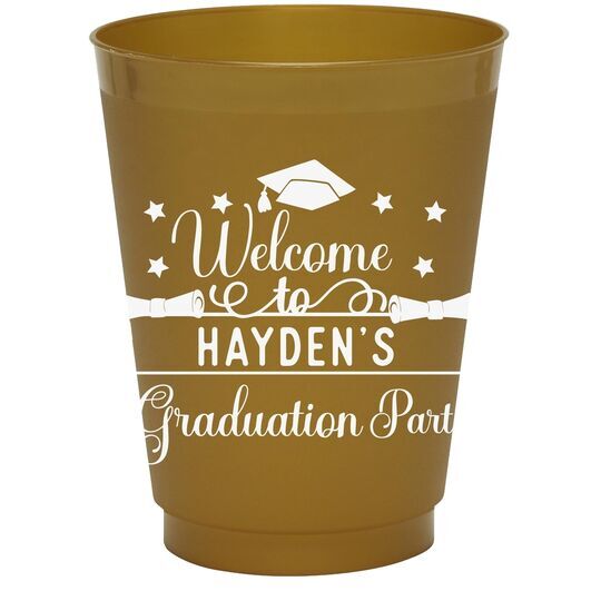Graduation Party Colored Shatterproof Cups